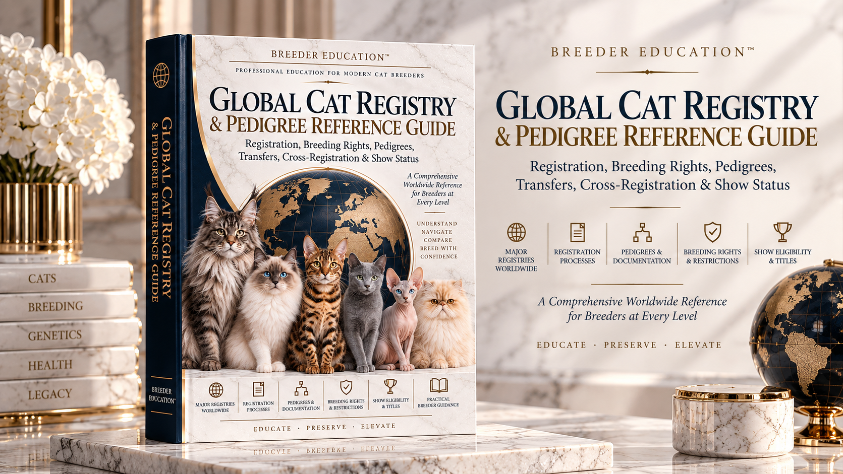 The Global Cat Registry and Pedigree Reference Guide luxury book collection