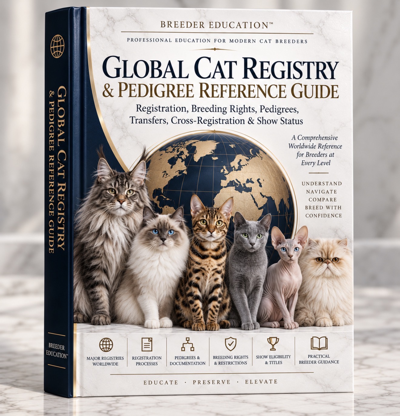 Global Cat Registry and Pedigree Reference Guide included with the Million Dollar Breeder Master Course