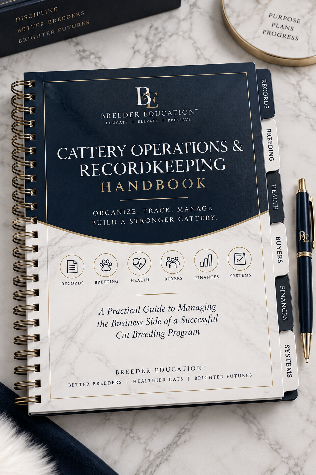 Cattery Operations and Recordkeeping Handbook with Complete Digital Management Pack included with the Million Dollar Breeder Master Course